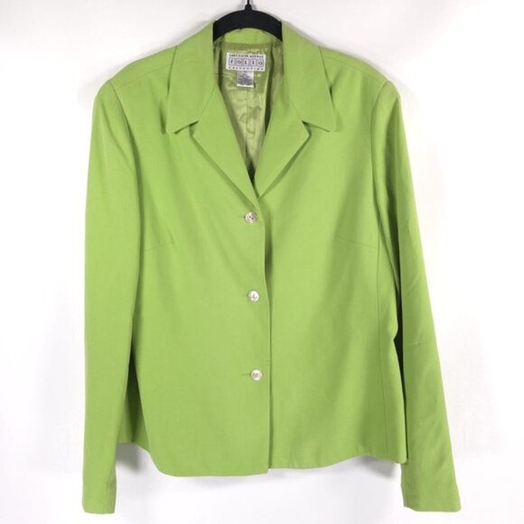 SAKS FIFTH AVENUE FOLIO COLLECTION 100% SILK 3 Button Blazer Size 12